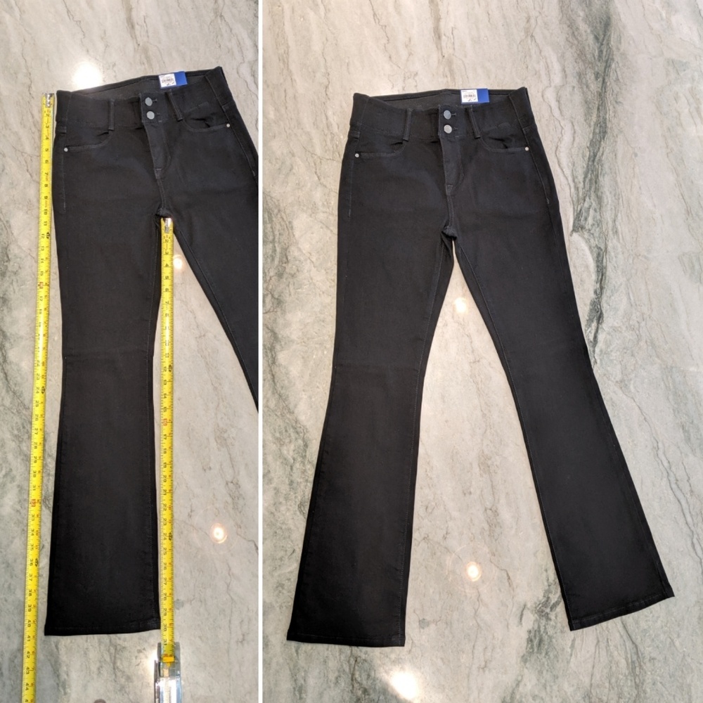 Black Apt 9 Boot cut Mid Rise Tummy Control Pants